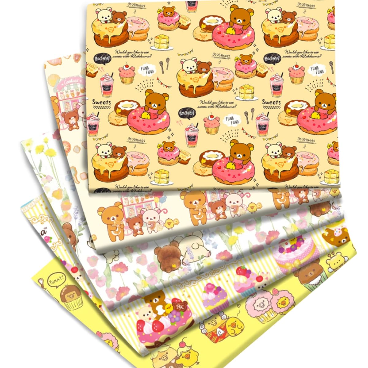 bawełniana tkanina bawełniana, 145 cm szerokości, kreskówki, nadruk, tkanina bawełniana, uroczy miś, patchwork, zestaw tkanin, 100% bawełna, materiał do szycia, towar sprzedawany na metry,
