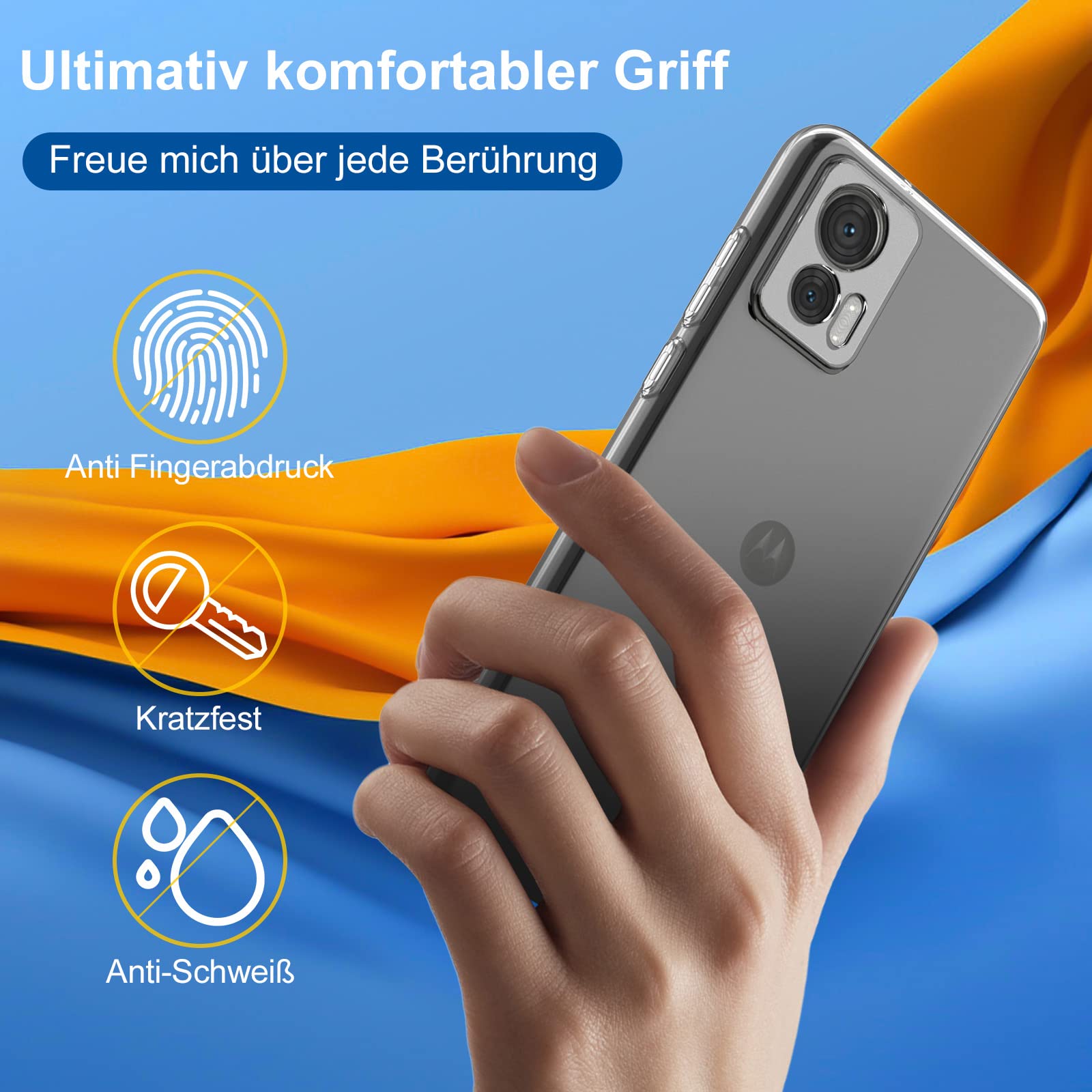 Ivoler Klare Silikon Hülle Für Motorola Moto Edge 30 Neo – Ultra Dünn, Transparent & Stoßfest