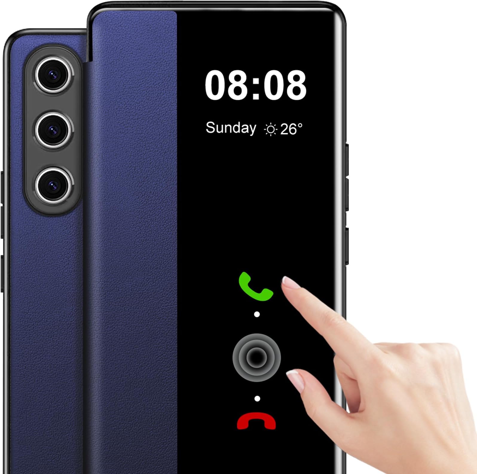 for Samsung Galaxy S25 Plus Case Flip Leather Clear S-View, Touchable Window, for Samsung S25 Plus Phone Case Smart Window Hard Flip Shockproof Protective Cover Galaxy 5G S25 Plus Case Clear View