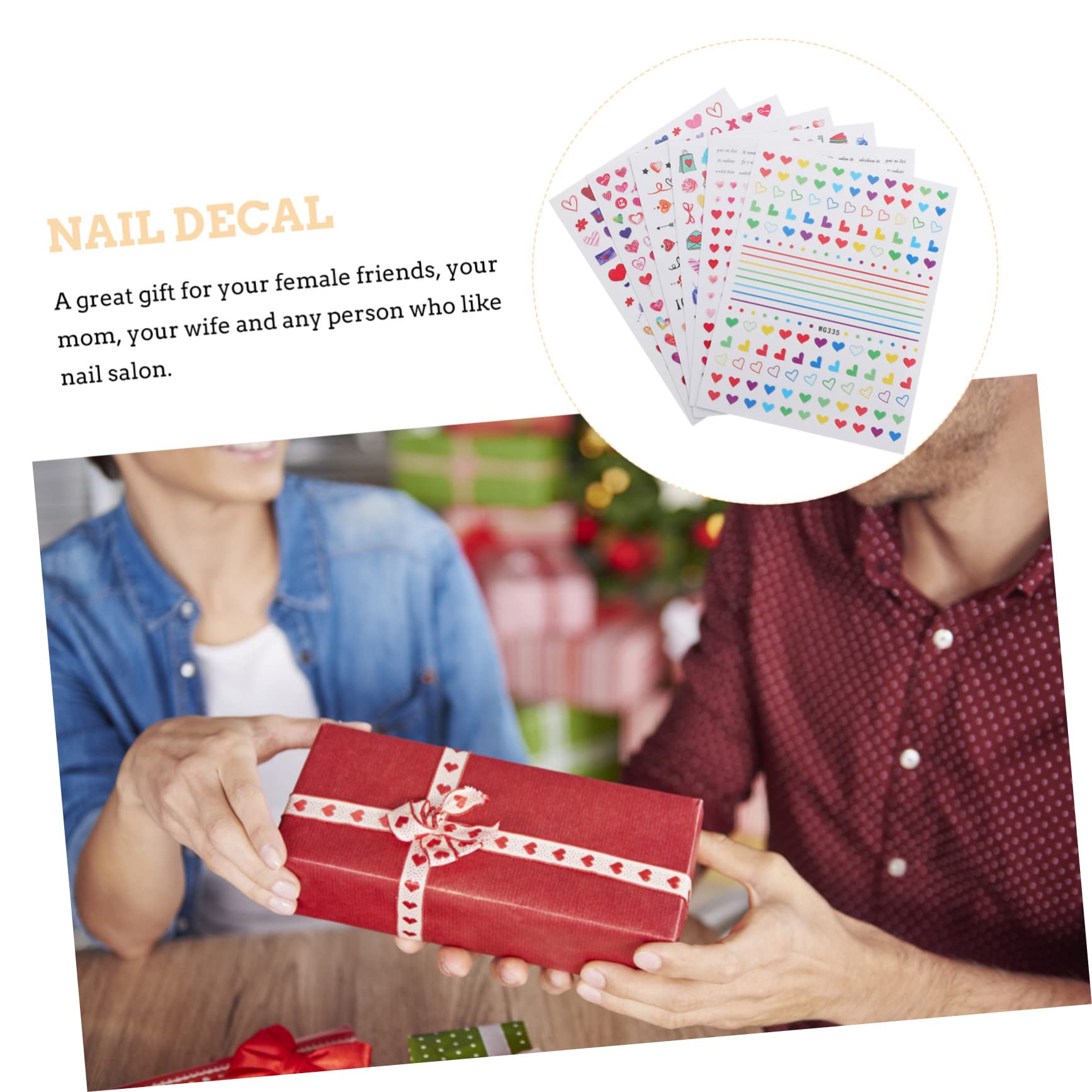 minkissy 36hojas Pegatinas De Uñas Para San Valentín De Decoración De y Labios Para Manicura y Nail Art Salón