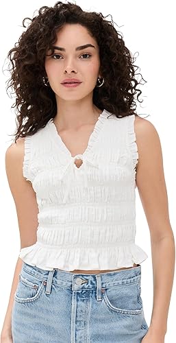 PAIGE Women's Devi Top, White, XL