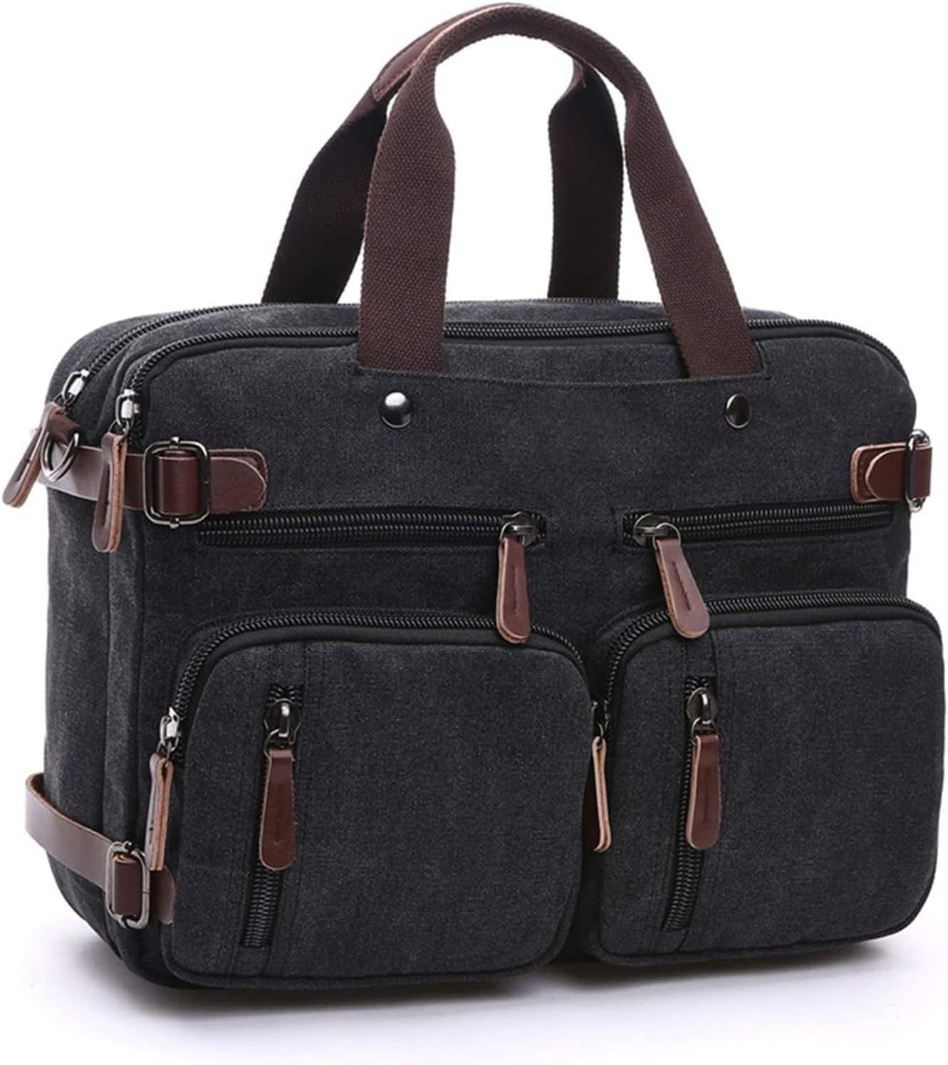 Canvas Messenger Backpack Convertible Bag Laptop Crossbody Shoulder bag