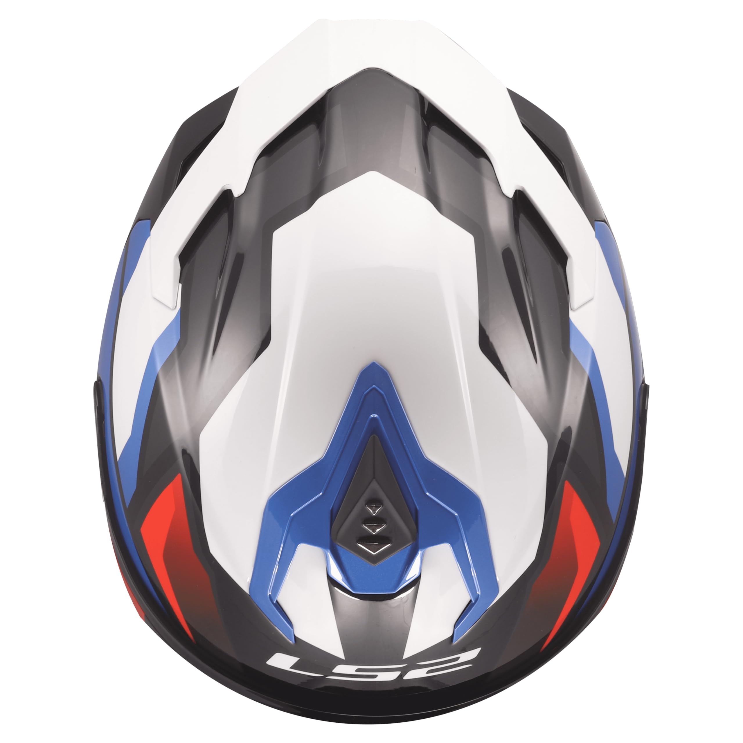 LS2, Casco Moto Integrale CHALLENGER II VIPER White Blue Red, M