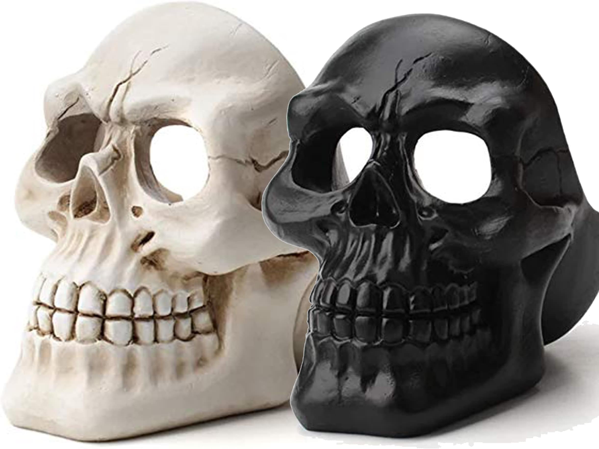 Dequera® > Resin Human Skull Ashtray Home Ornaments for Scary Halloween Decorations, Decorative Skulls, Skeletons Figurines for Bar Accessories, Smoking Room Decor for Smokers (Combo)
