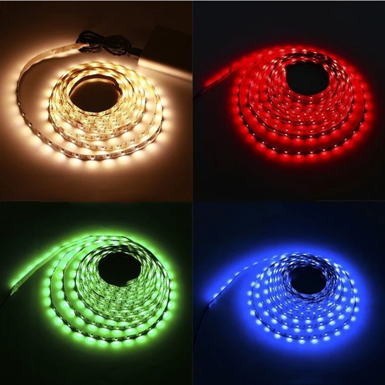 Flatware Striscia LED USB 24 Colori Che cambiano la Stringa del Nastro del Nastro Retroilluminazione TV RGB Impermeabile con Telecomando