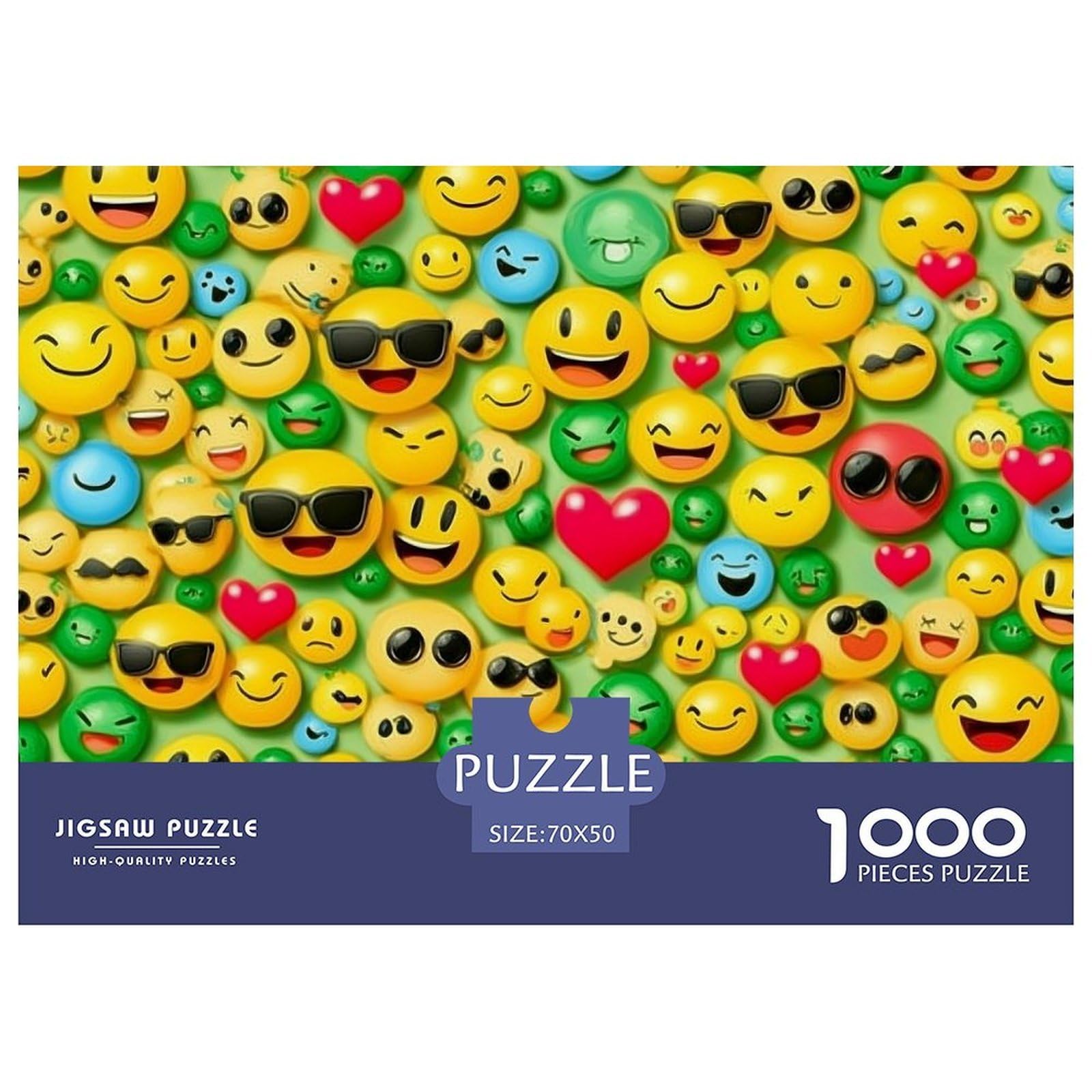 Puzzle Smiling Face 1000 Piece Challenge Toy for Adults,Colorful Pattern Impossible Jigsaw Puzzles 1000 Piece Educational Games Puzzle Gifts 70x50cm/1000pcs — image 1