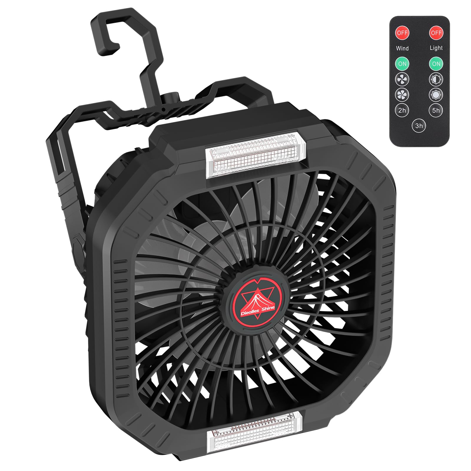 Camping Ventilator Mit LED Licht - USB-aufladbar, 8 Produktbild-Vorschau 8
