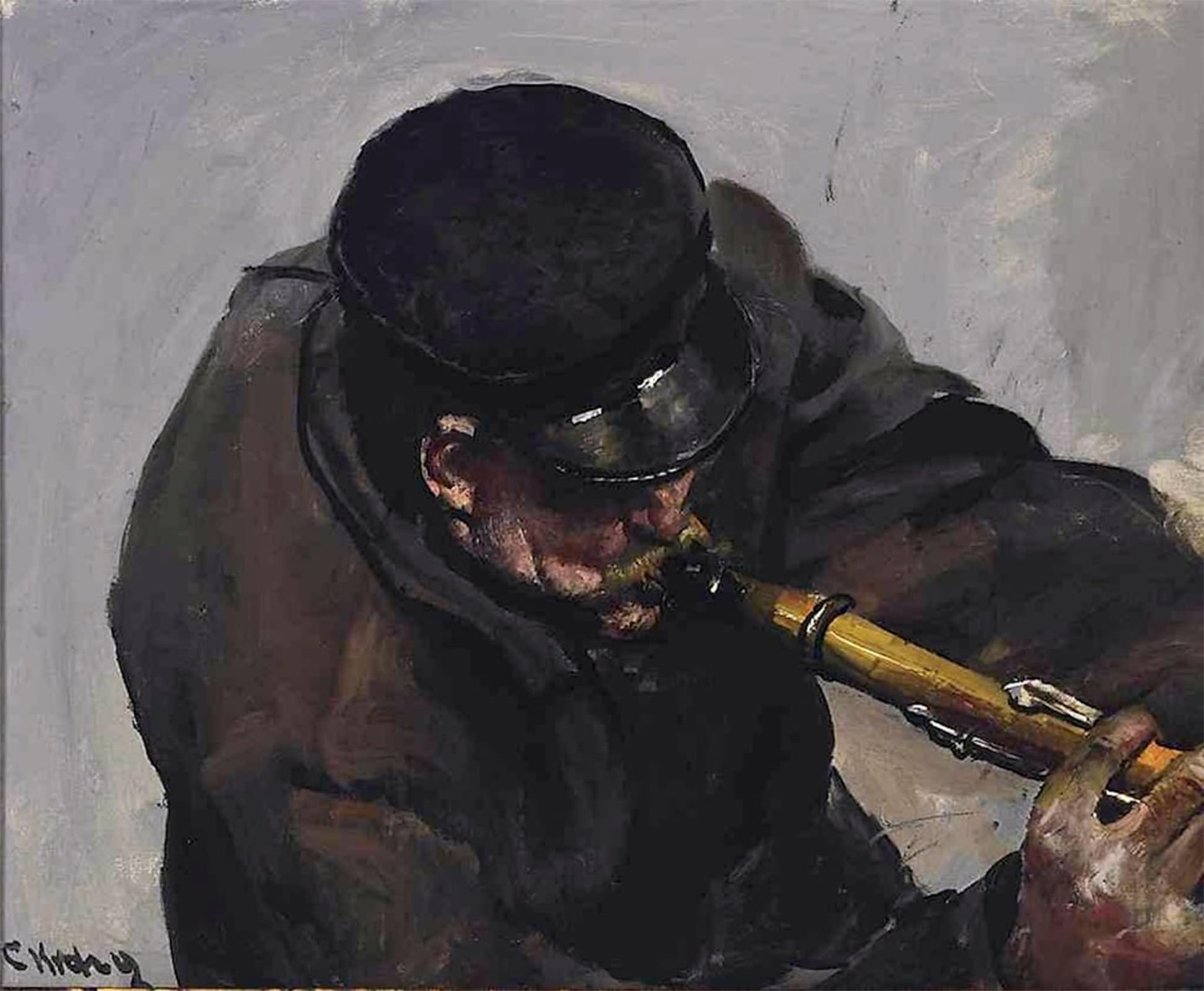 POSTERIIk Vintage Print Pop Art Landscape Artwork the Musician by Christian Krohg Art Prints for Office Home Decor 60x90cm