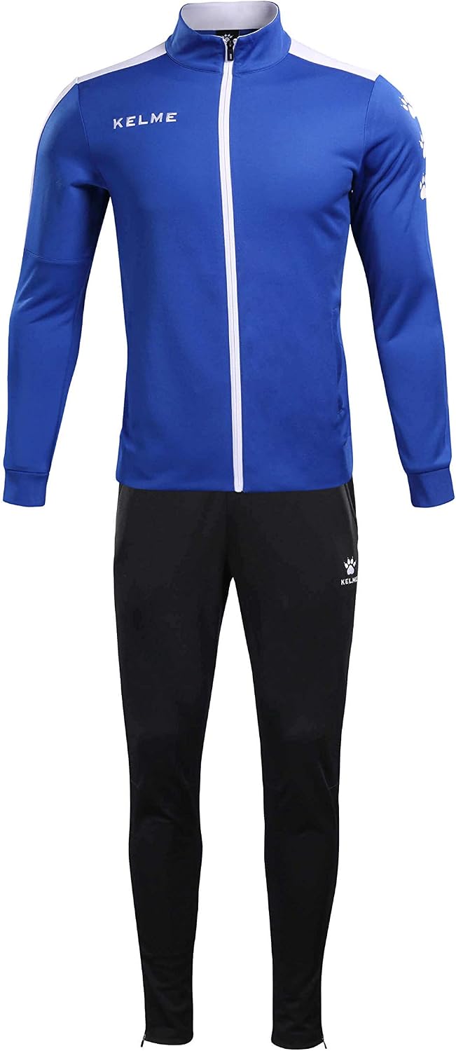 KELME Men's Athletic Tracksuit Long Sleeve Full Zip – Running Sweatsuit Set Unisex 2 Piece Tracksuits Jacket/Jogging pants