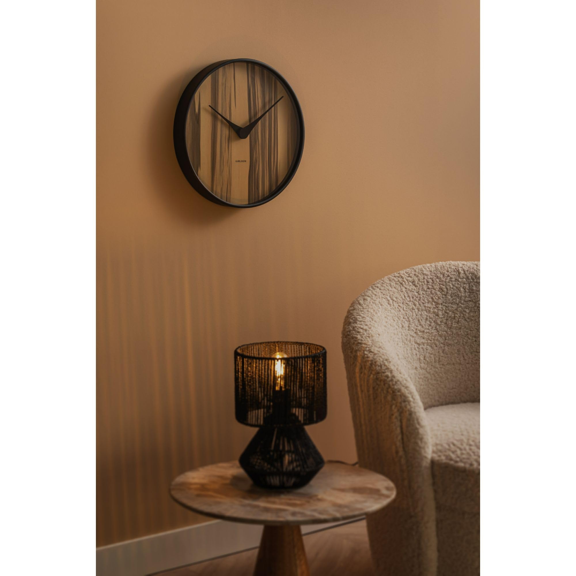 Karlsson Wooden Wall Clock Melange, 36 x 4.5 x 30, Natural, 36 x 4,5 x 30 - Image 2