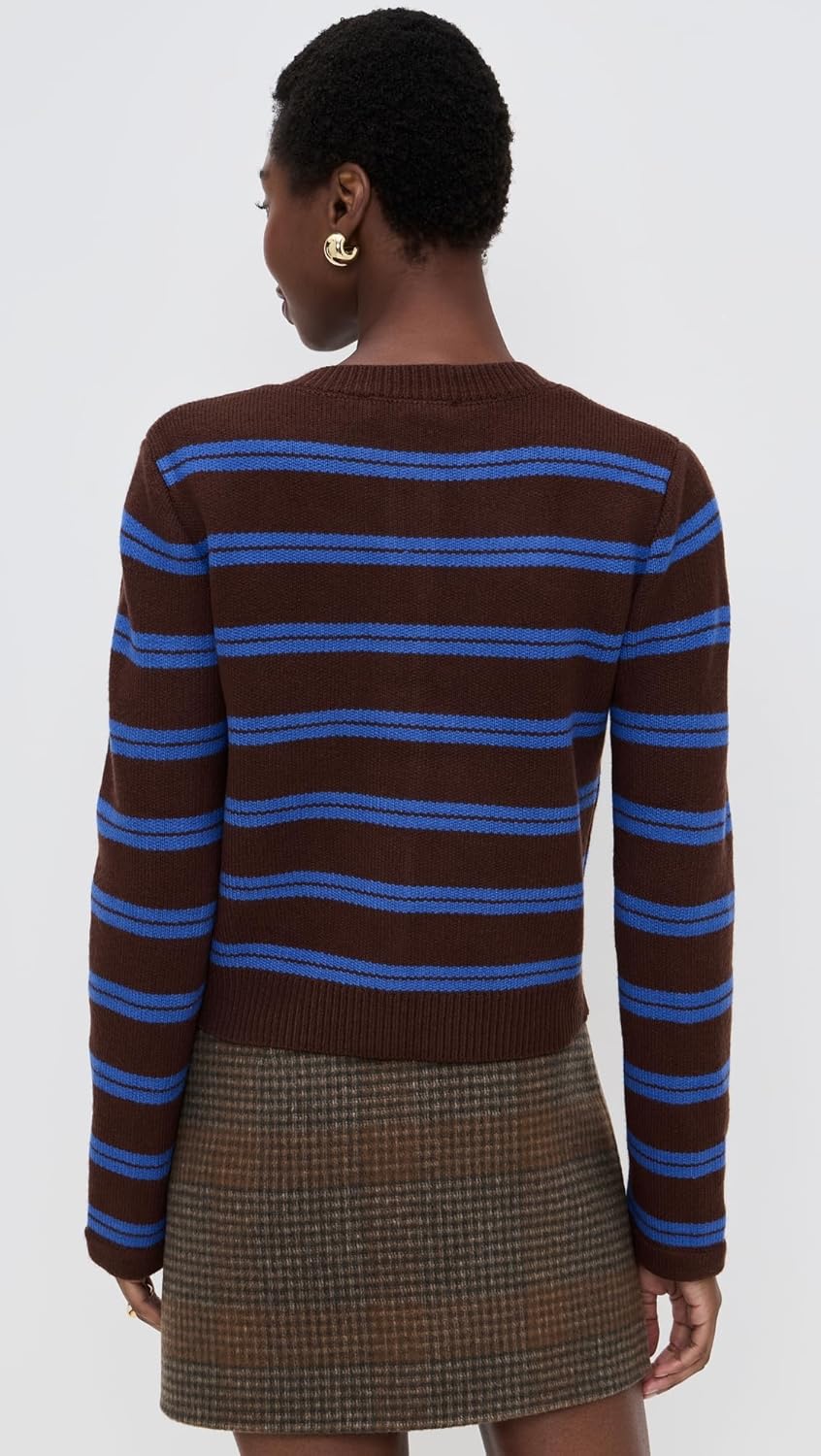 English Factory Women's Striped Gold Button Cardigan - Image 3