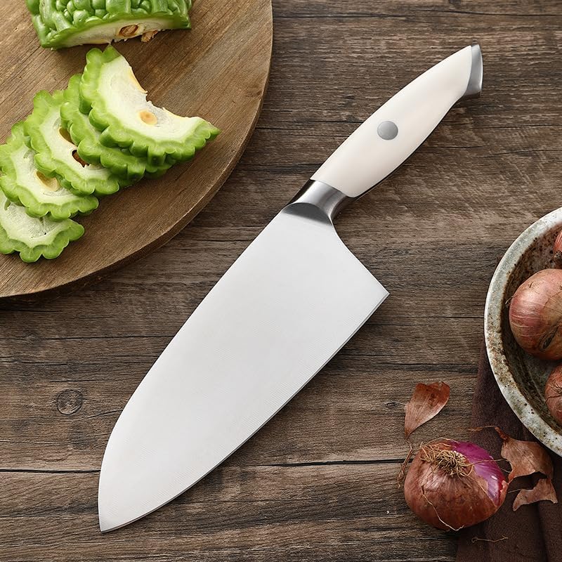 MAYiT Meat Cleaver Knife, 7 Inch Chinese Kitchen Knife Household Stainless Steel Chopping And Slicing Knife Sharp Chef Cleaver Knife Ergonomics ABS Handle, MAYiT5475