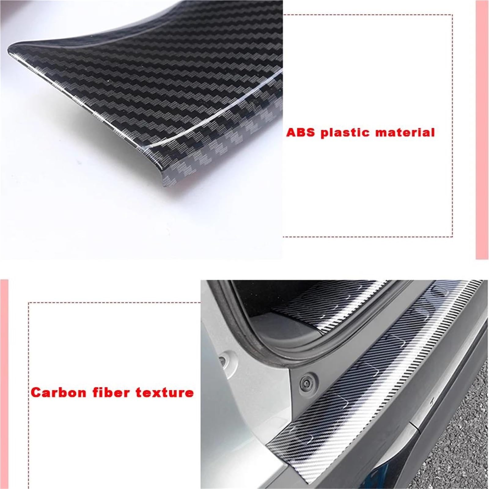 Bandeja Maletero para Jazz para Crosstar GR GS 2021~2025 Placa Protectora Umbral De Fibra Carbono Tiras Decorativas Pegatina Protector Parachoques Tresero(Full Set)