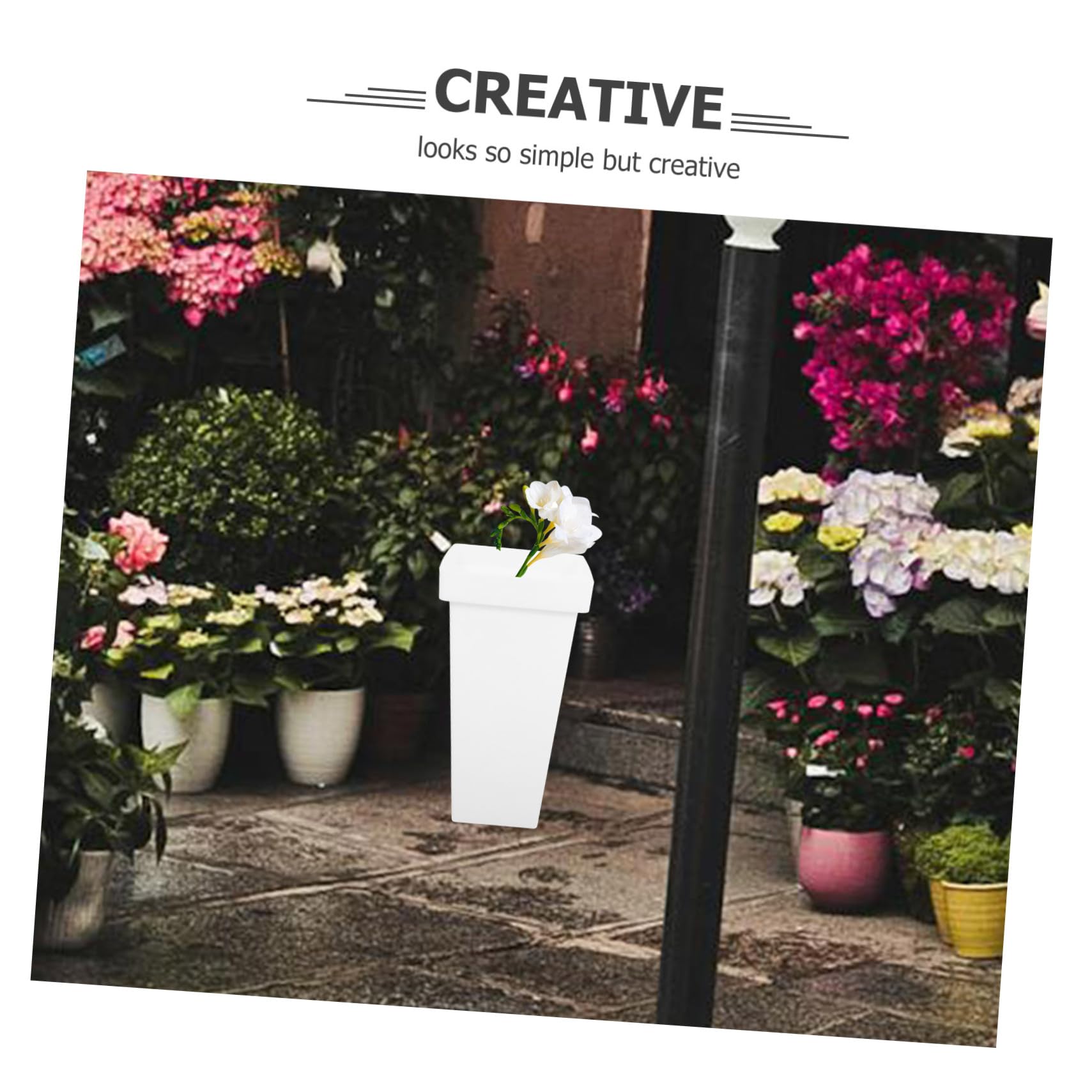 Operitacx Plastikblumeneimer Leicht und Robust Große Blumensträuße 2 Stück
