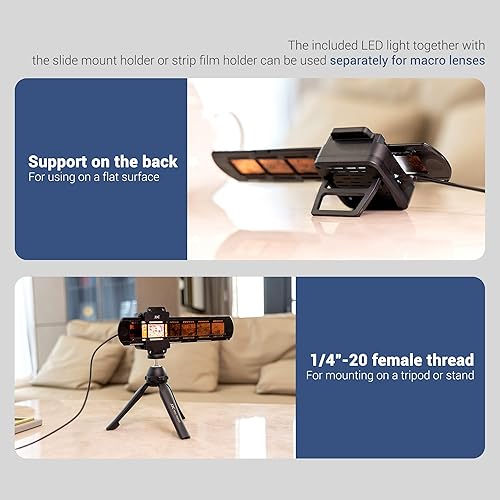 Vista 6 de Juego de adaptador de digitalización de película con luz LED Sustituye a Nikon ES-2 Convertir película negativa de 1.378 in y deslice a fotos