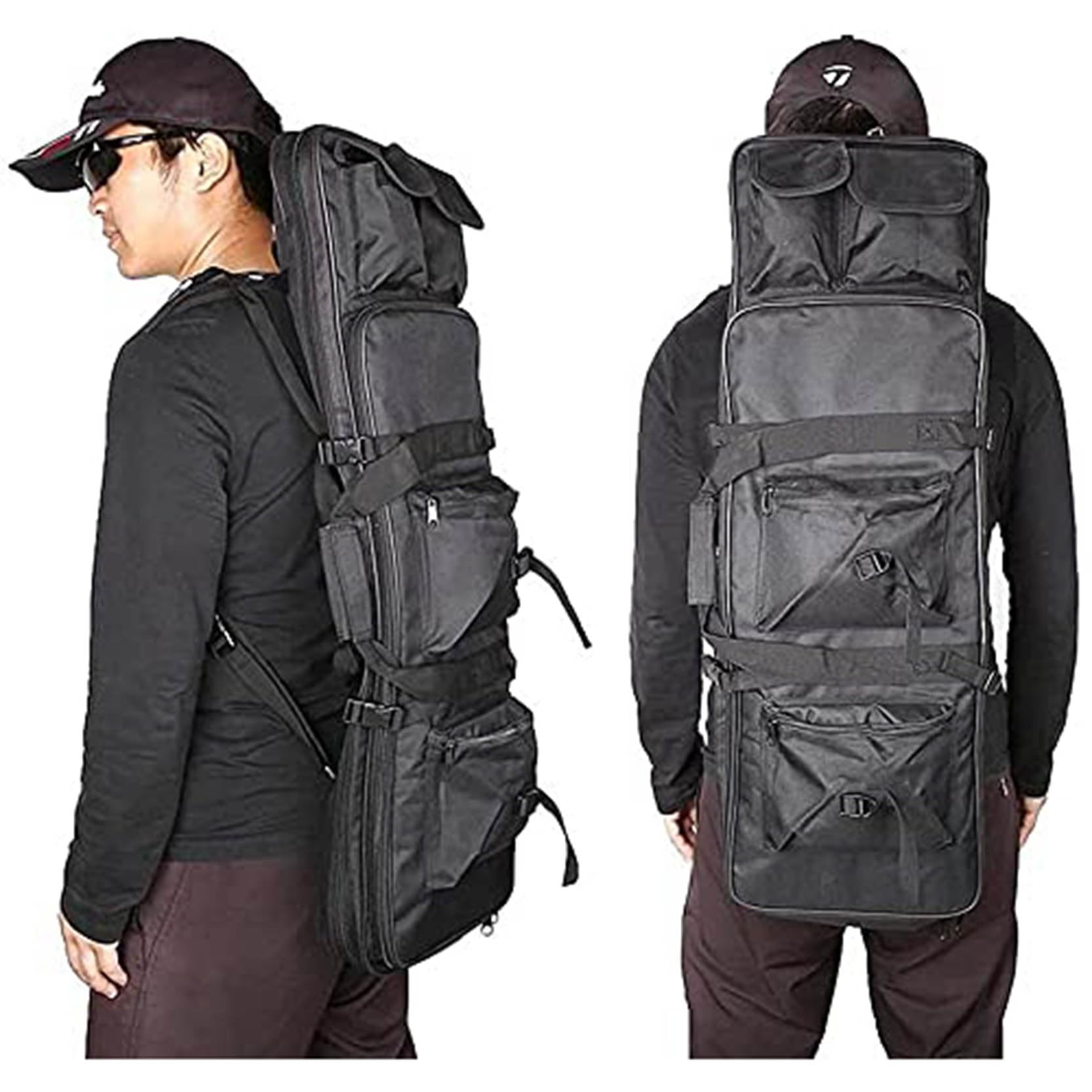 Bolsa para Doble Rifle, Táctica Funda para Arma, Acolchado con Correa de Hombro Bolsa de Transporte Vaina Bolso Táctico de Lona para Fusil Escopeta Larga para Caza Disparando, Negro