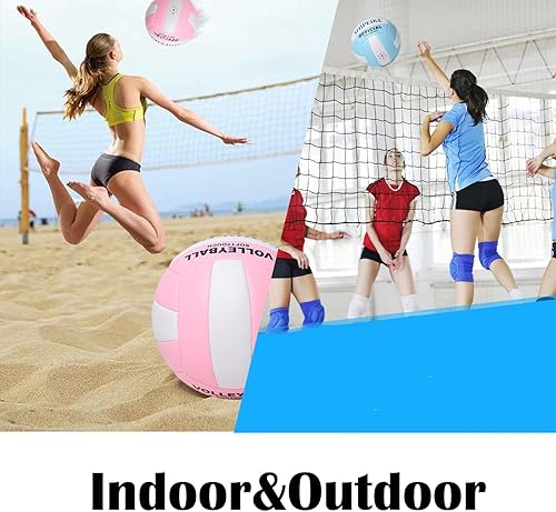 Miniatura 3 de ABAJI Pelota oficial de voleibol más gruesa de poliuretano impermeable antiexplosión 15+ años para niños y niñas, juego de entrenamiento en