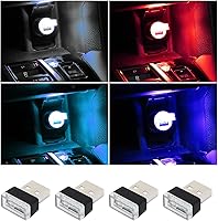 Vista 17 de Augeny 4 lámparas LED USB para el interior del automóvil, luz nocturna de decoración USB enchufable, kit de iluminación ambiental portátil