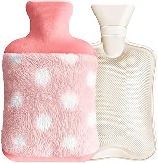 Hot Water Bottle,Otlonpe 2L Hands-in Hot Water Bag Heating Pad with Soft Plush Cover for Hot Compress,Hand Feet Warmer,Nec...