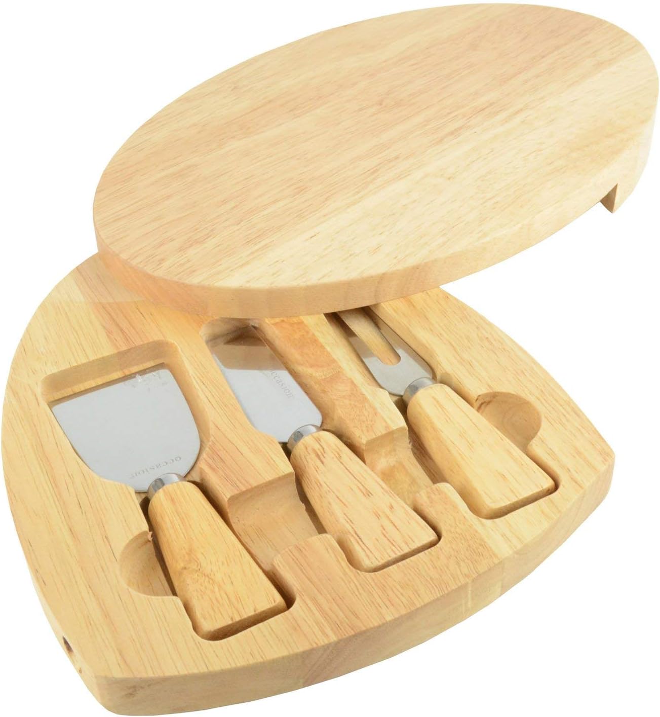 Occasion Oval Cheese Board with Integrated Knife Compartment & Cheese Knives