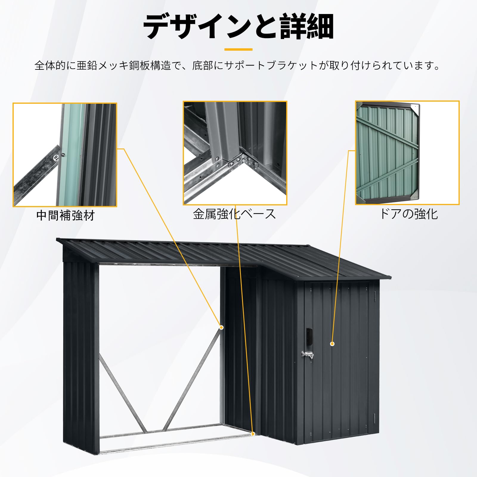 Amazon.co.jp: 薪ラック 薪棚 薪ストッカー 屋外 物置 屋外 スチール