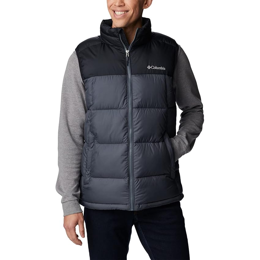 Columbia Pike Lake Vest, Piumino Smanicato Gilet Uomo, Black/Graphite, M