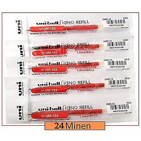 uni-ball 5 ricariche per palline UMR-87 per SIGNO 207, blu