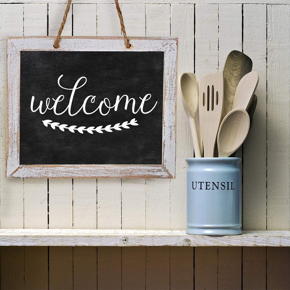 4 Pcs Hanging Chalkboard Signs 8" x 9.5" Rustic Framed Vintage Wooden Board Chalkboard Sign Decorative Chalkboard Signs Menu Memo Board Wedding Farmhouse Outdoor Tabletop Reusable Chalkboard Sign : Home & Kitchen