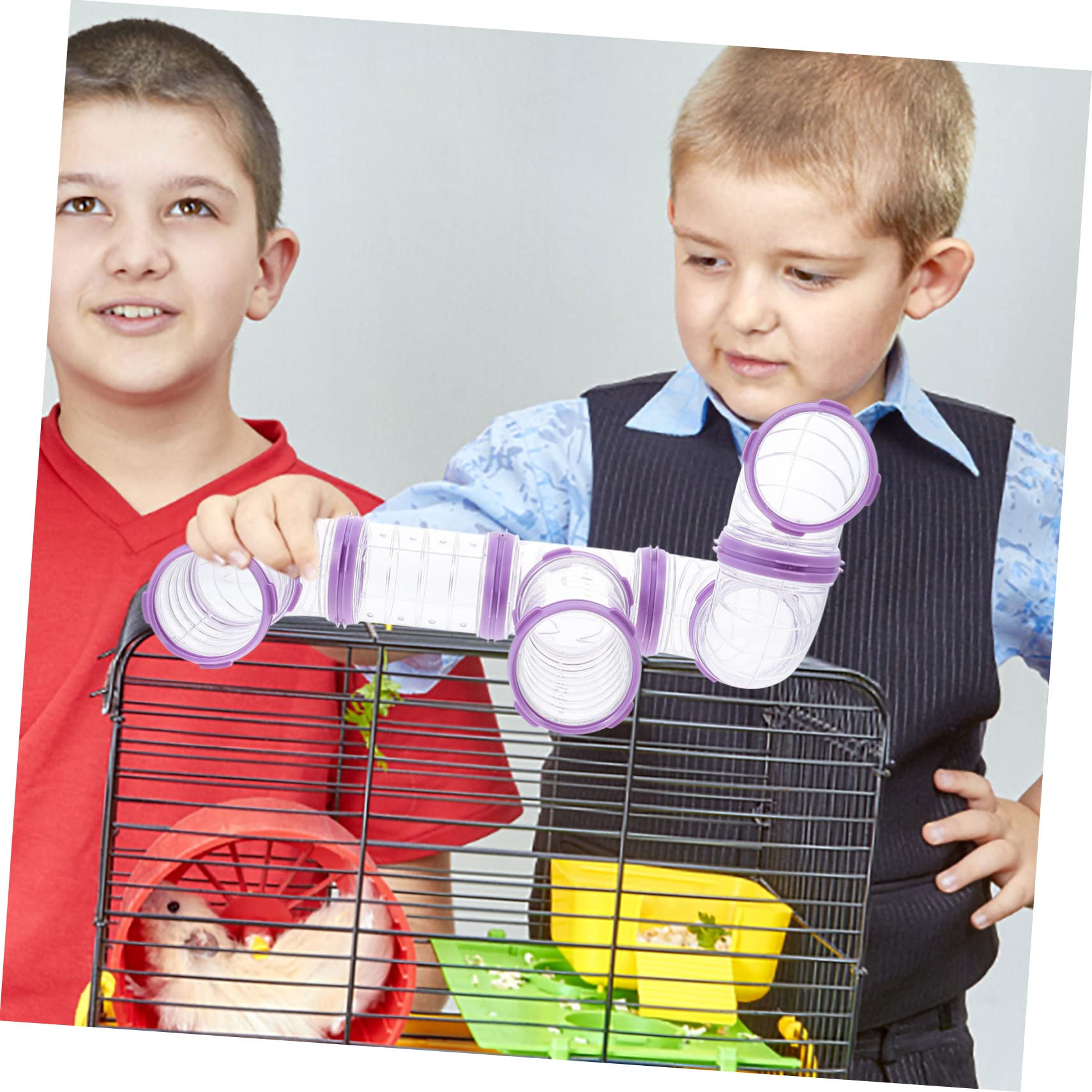 ibasenice 4 Sätze Hamster Röhrenset Teiliges DIY Spieltunnel Kit Flexiblen Verbindern für Kleine Haustiere Erweiterbar Leicht zu Reinigen zur Käfigerweiterung Labyrinth für Hamster