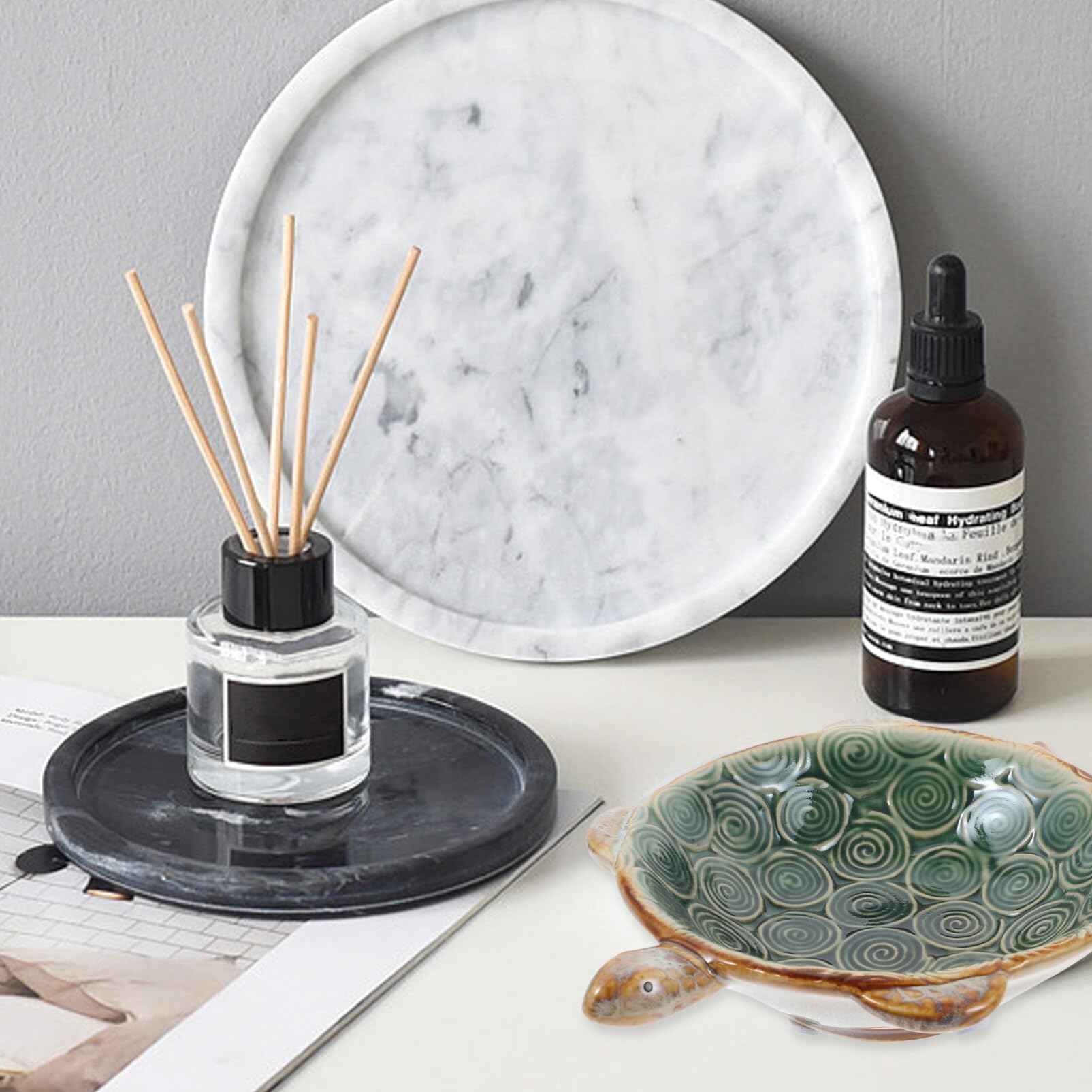 未使用⭐ 2個 カメのジュエリートレイ 鍵トレイ 陶器 セラミック 灰皿 未使用⭐ 2個 カメのジュエリートレイ 鍵トレイ 陶器 セラミック