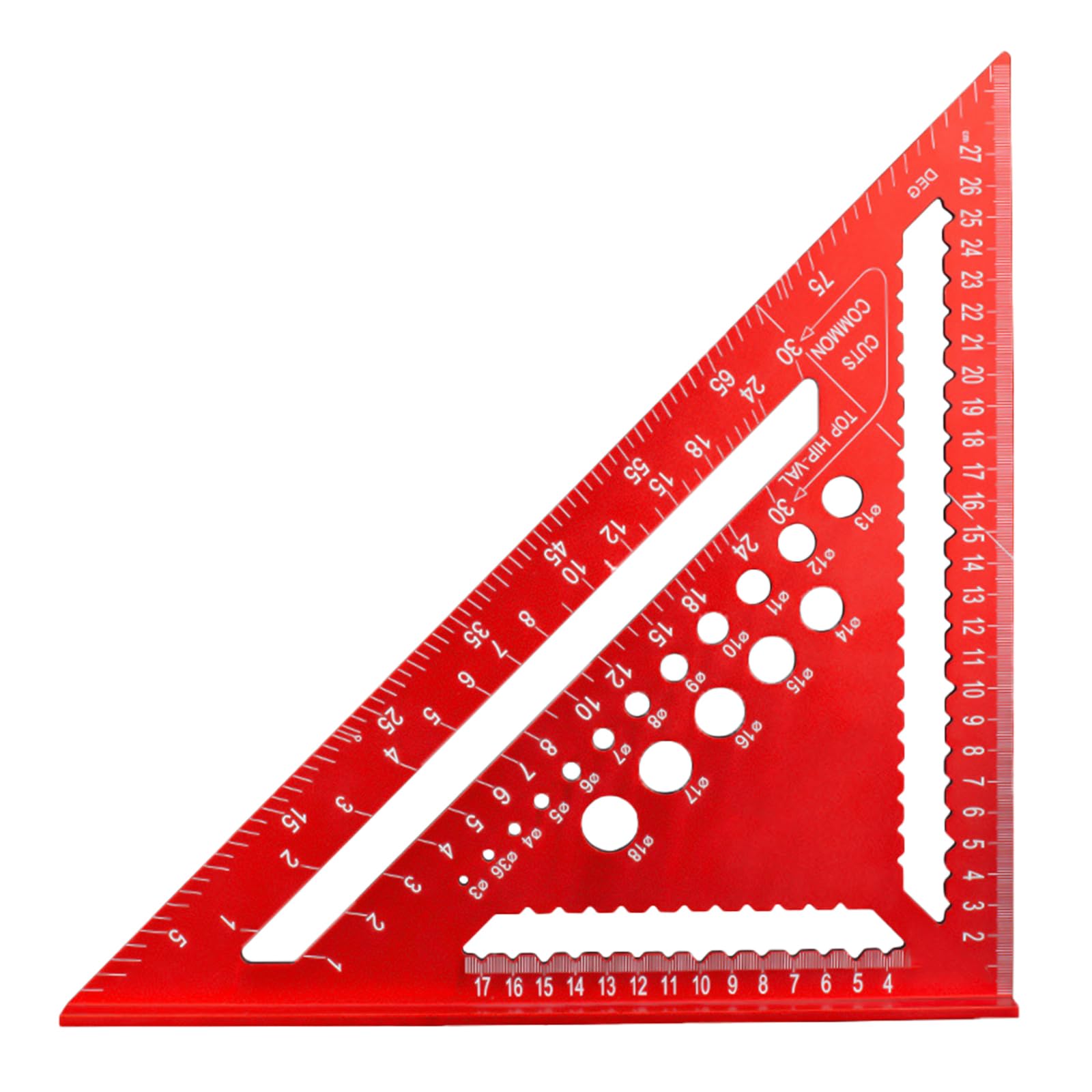 Hoolrzi 12 Inches Square Metric Triangles Ruler Aluminum Carpenter Tool Measuring Ruler Carpenter Woodworking Tool Square Measure