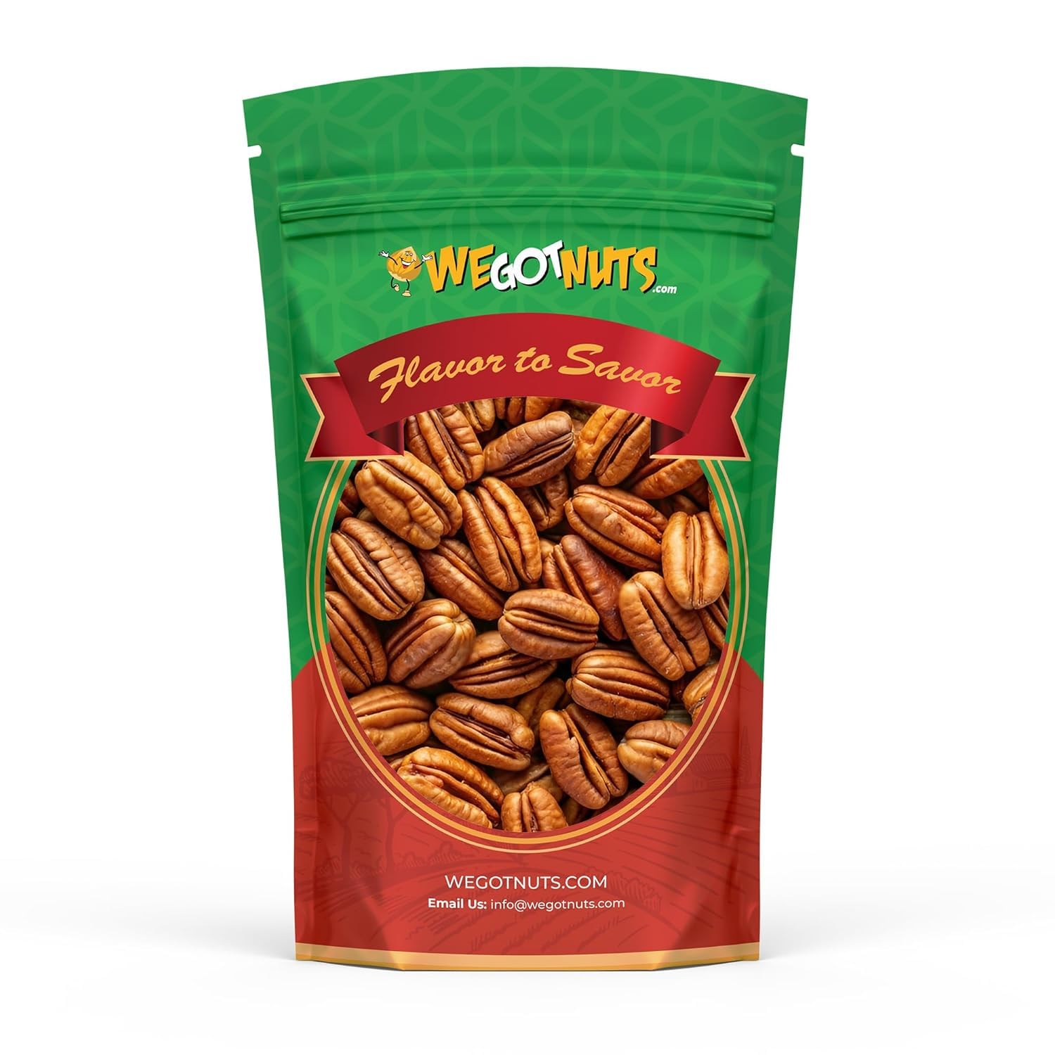 Two Pounds Of Pecans Raw, Whole, Shelled, Raw, Natural, No Preservatives Added, Non-GMO, NO PPO, 100% Natural We Got Nuts