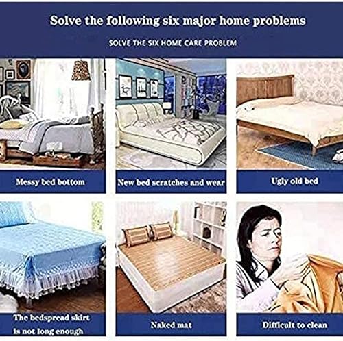 Miniatura 2 de OTBK Two Layers Ruffle Bed Skirt Bedspread Sheet and Pillowcases Set Bed Skirt Full King Queen Bedcover Lace Pillowcases (Color : F, Size : 200 *