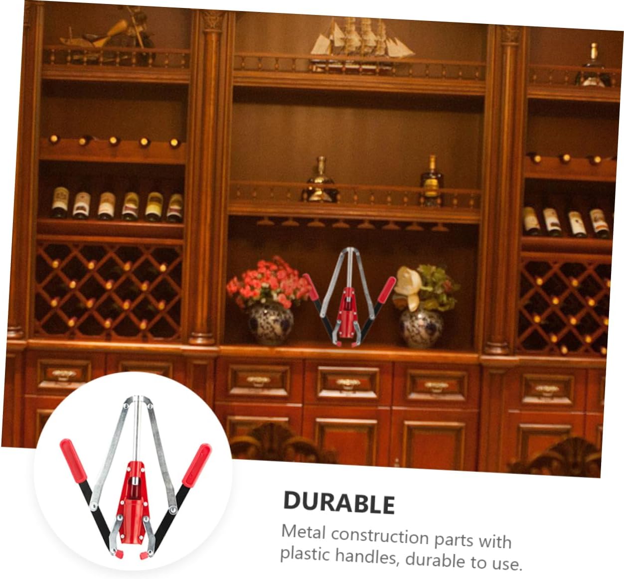 Double Lever Corking Tool for Wine Bottles Manual Corker with Construction Easy Operation for Home Winemaking and Bottle Sealing