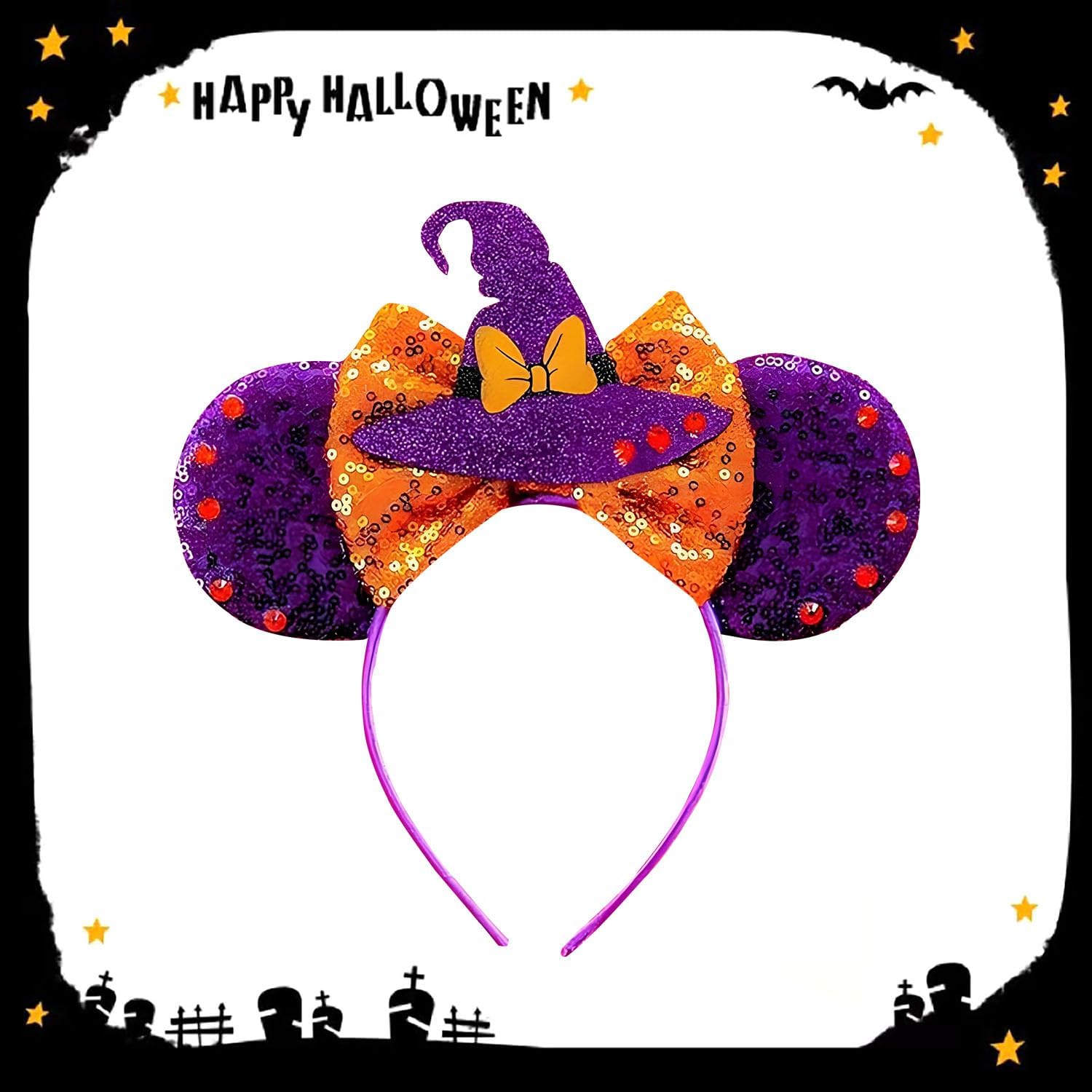 Mouse Ears Bow Headbands Halloween Cosplay Hair Decoration, Festivals Costume Dress-Up Accessories