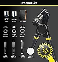 Vista 2 de Kit de herramientas de ojales HAPDEN 1/2 1/4 3/8 de múltiples tamaños, perforador de 608 piezas, kit de herramientas de ojales resistentes, ojales