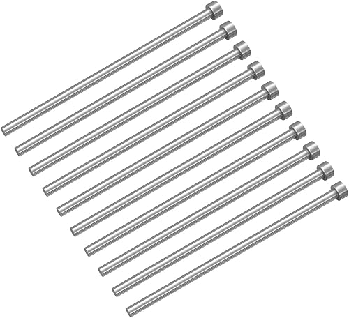 Miniatura 26 de uxcell 10 pines eyectores rectos, 0.039 in (0.04 pulgadas) de diámetro. SKD61 punzón de punta redonda de 3.937 in (4 pulgadas) de largo