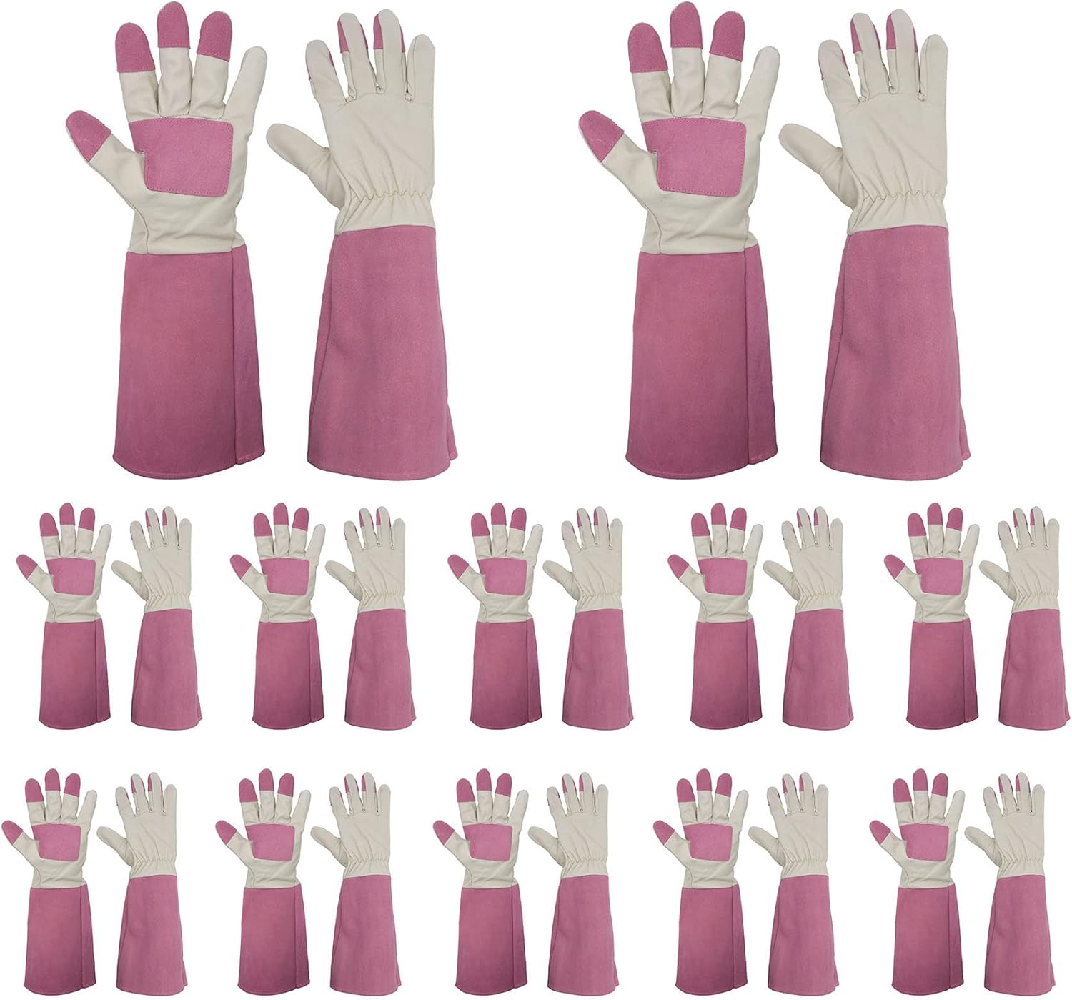 HANDLANDY Rose Pruning Gloves for Men & Women Bulk, Pack of 12 Pairs Long Thorn Proof Gardening Gloves