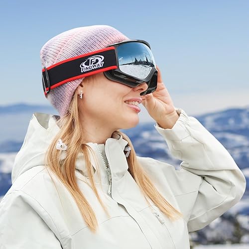 Miniatura 44 de Findway - Gafas de esquí para usar sobre anteojos, para nieve y snowboard, para hombre, mujer y jóvenes, 100 % protección contra rayos ultravioleta