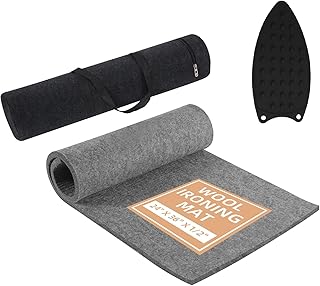 24" X 36" Wool Pressing Mat, 100% Felted Wool Ironing Mat Pad Wool Felted Iron Board Quilting Supplies and Notions, Ideal for Ironing, Quilting, Sewing