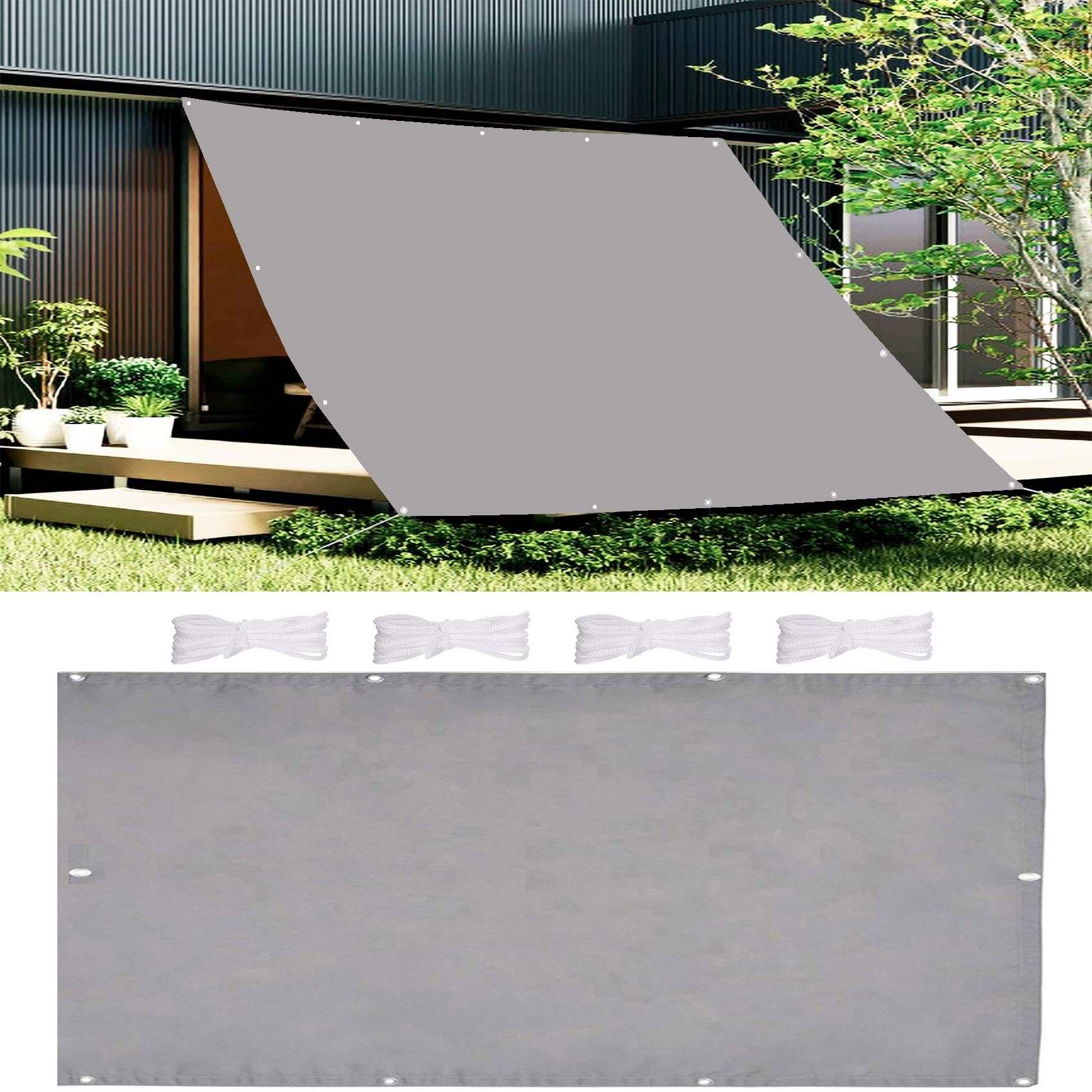 Voile d'ombrage anti-UV block 95% : votre toile haute protection pour balcon et jardin