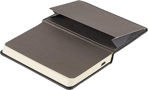 Miniatura 10 de Cuaderno clásico de cuero, tapa dura, cierre elástico, páginas con rayas estrechas, colección Inspire