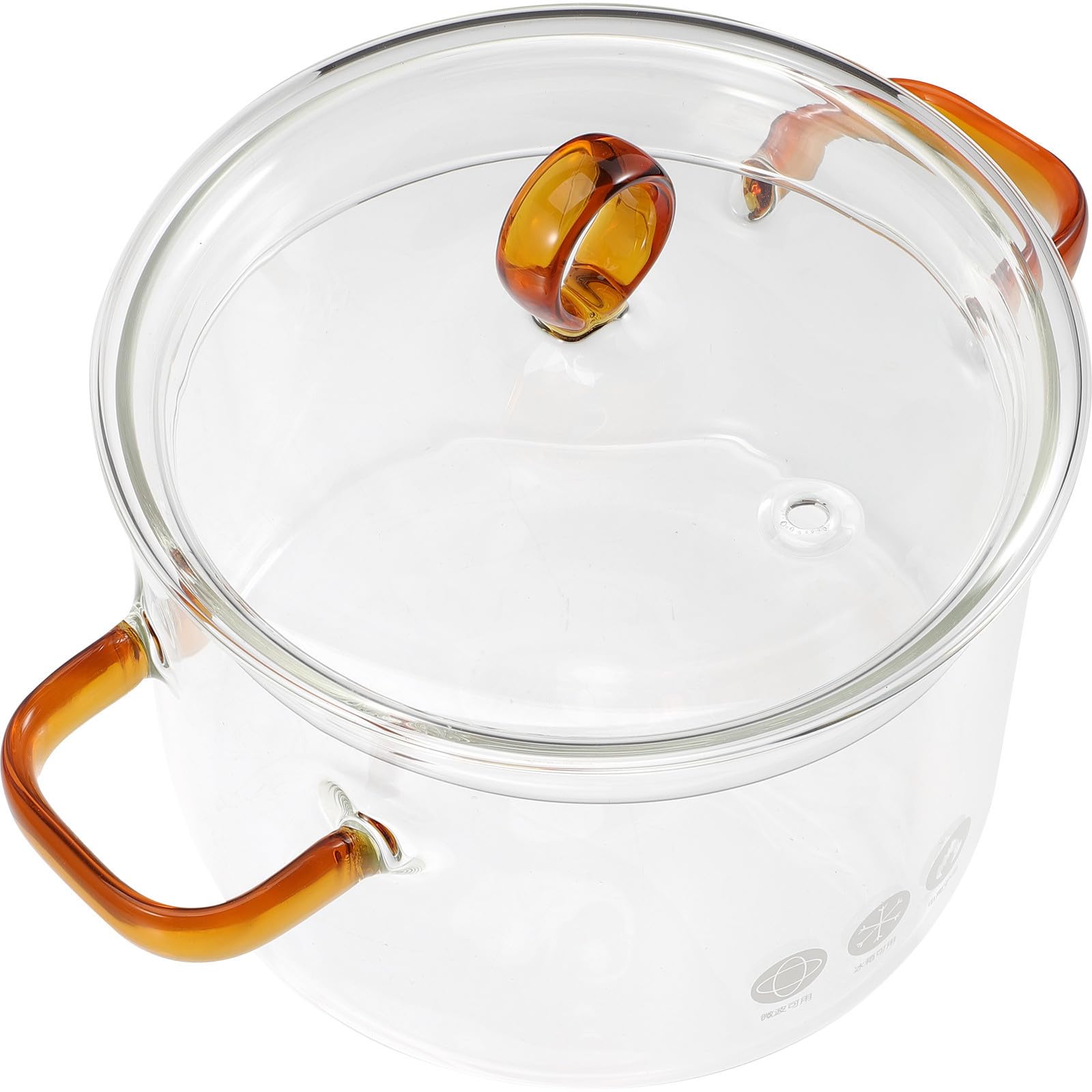 Marmite à ragoût en verre 1500ml casserole polyvalente pour soupe lait et cuisson maison