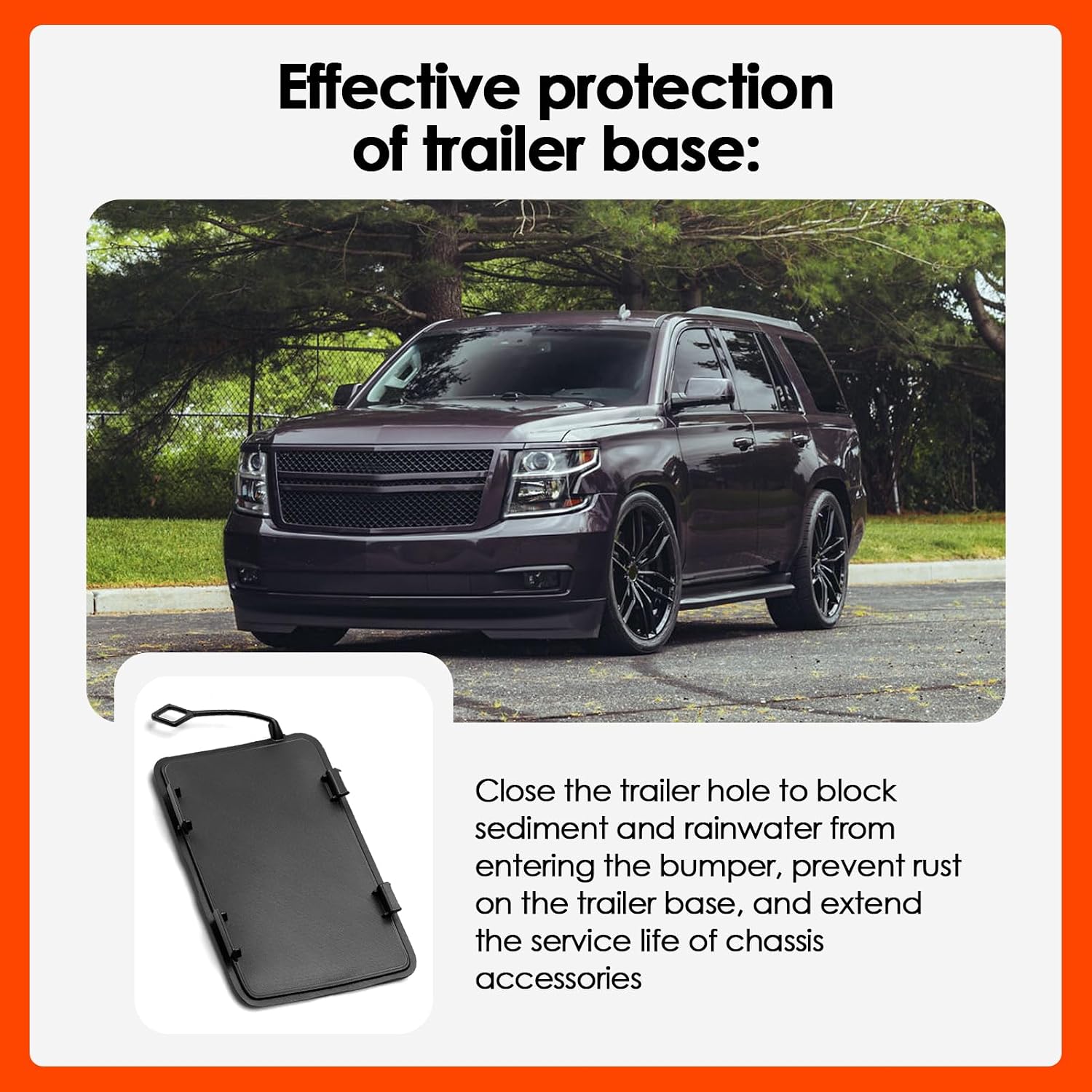 Rear Bumper Tow Hook Cover Cap Fits for Chevy Suburban/Tahoe 2015-2020
