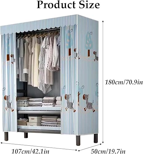 Miniatura 2 de large closets Portable Wardrobe Closet with Thick Cloth Cover Clothes Closet for Bedroom Storage Closet Metal Frame Wardrobe Closet Space-saving
