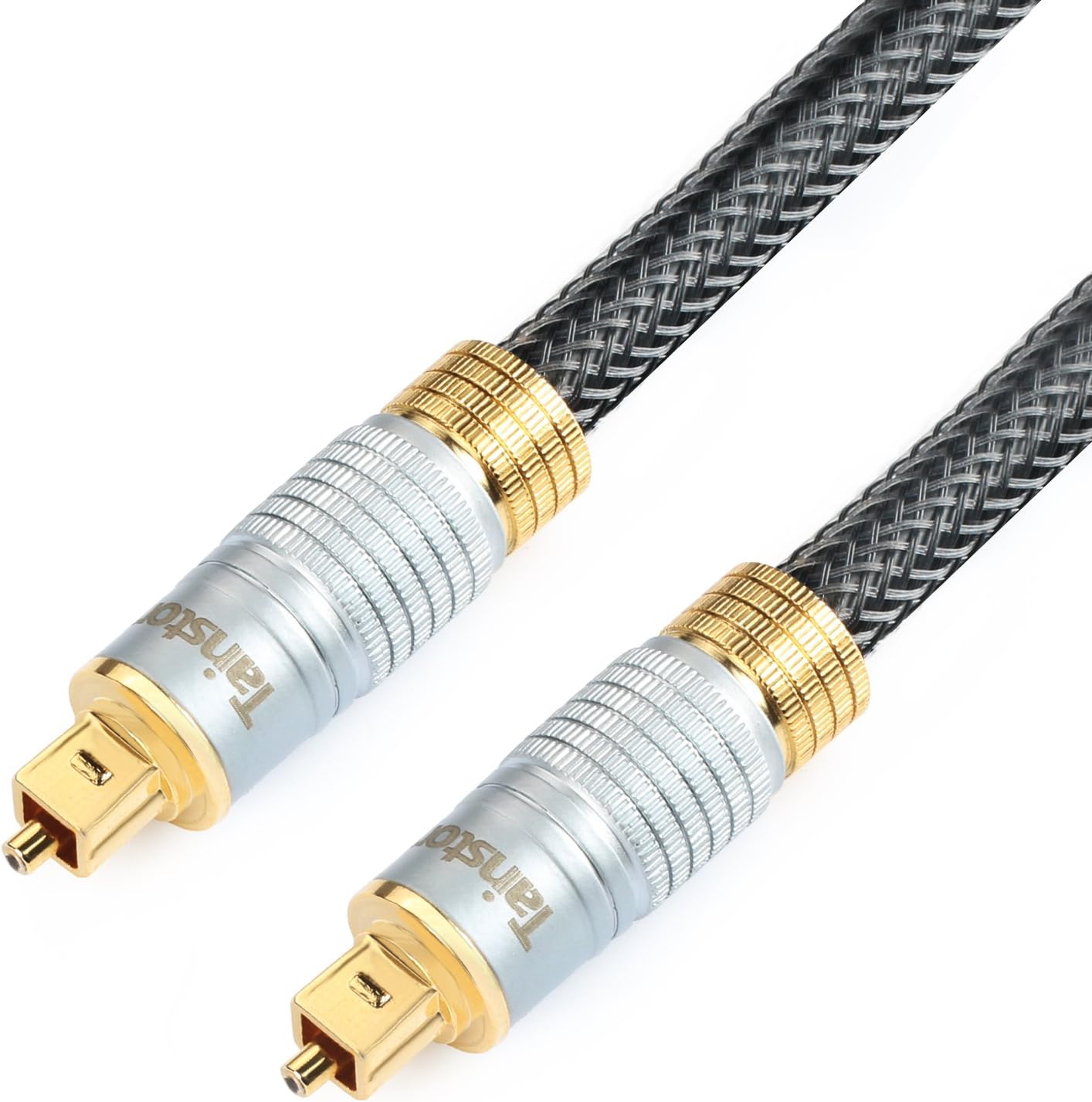 Tainston Digital Optical Audio Toslink Cable Gold Plated Fiber Cable-20 Feet