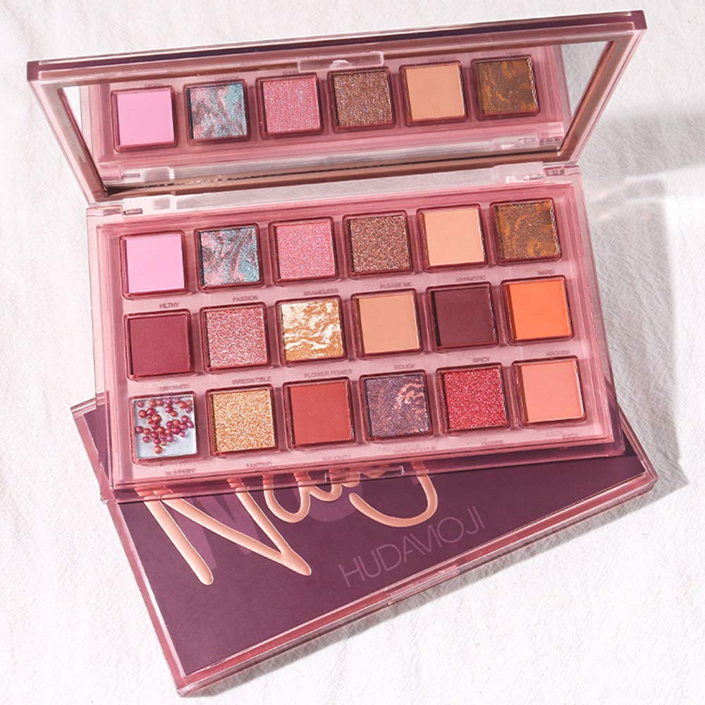 Weizhiya 18 Colors Eyeshadow Palette Makeup Long Lasting Eye Shadow Palettes Neutrals Shimmer Matte Glitter Pressed Pearls Eye Shadow Makeup palette Cosmetics