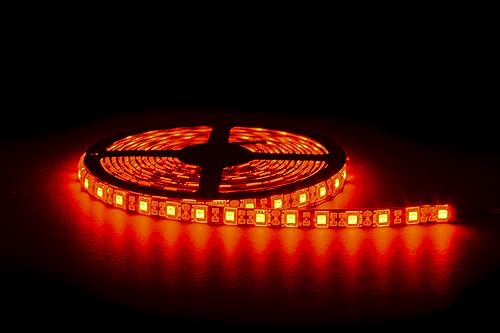 Miniatura 3 de Grand General 70593 - Tira de luz LED flexible de 16 pies 5050, impermeable, para uso interior, color rojo