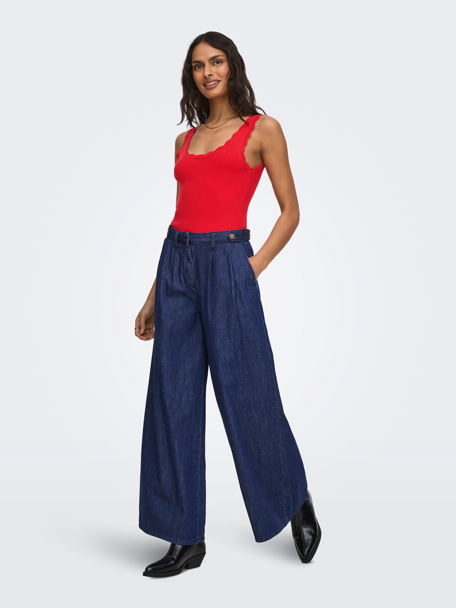 ONLY Onlpose Palazzo Hw Pleat DNM - Onlpose Palazzo Hw Pleat DNM - Smart Casual - Femme