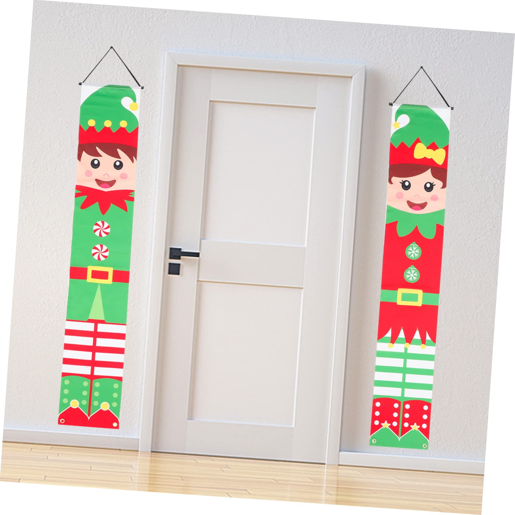 BESPORTBLE 4paia Decorazione Natalizia Per Portico Striscione Festivo Per Ingresso e Giardino Per Interni Ed Esterni Atmosfera Di Natale Accogliente